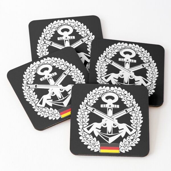 Item preview, Beret badge Bundeswehr marine security white designed and sold by Justode.