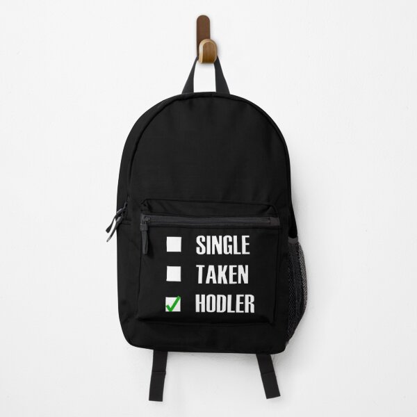 Item preview, Funny Single Taken Hodler Green tick check box - Sleek white and black typography design (dark mode) designed and sold by Deegital18.