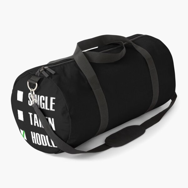 Item preview, Funny Single Taken Hodler Green tick check box - Sleek white and black typography design (dark mode) designed and sold by Deegital18.