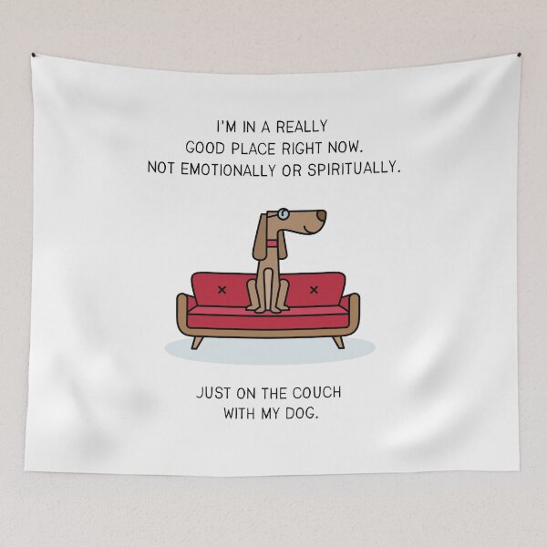 Item preview, JUST ON THE COUCH WITH MY DOG Cute Dog Wearing Glasses designed and sold by sunnyxvibesss.