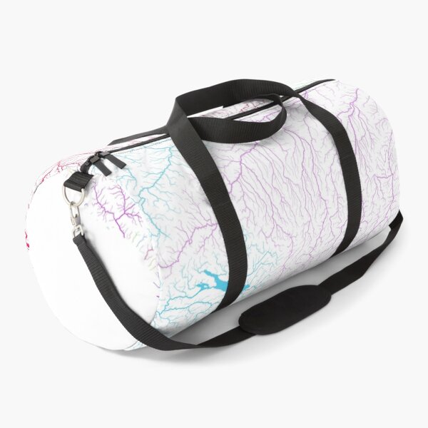 Item preview, The Alps River Basin Map in Rainbow Colours with White Background designed and sold by GrasshopperGeo.