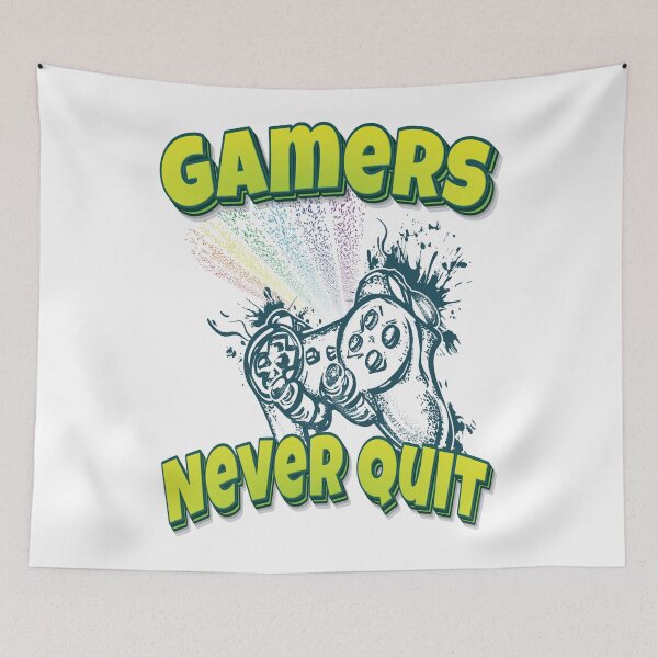 Item preview, Gamers Never Quit designed and sold by WordsGamersUse.