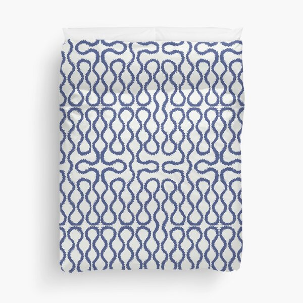 Blue Squiggle pattern Duvet Cover