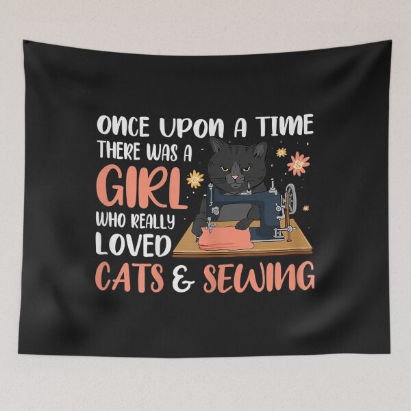 Item preview, Womens Once Upon A Time A Girl Loved Cats And Sewing designed and sold by sara4ly.