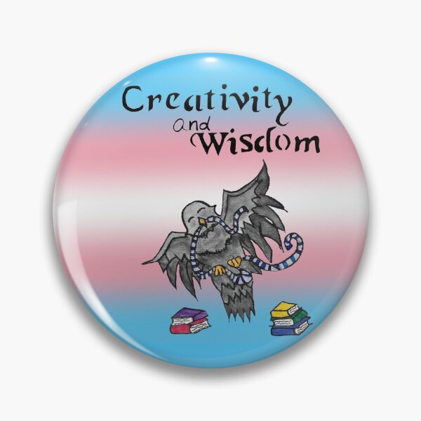 Item preview, Creativity and Wisdom Transgender Pride Raven designed and sold by Fandom-Finesse.