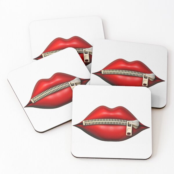 Item preview, Zipped lips 3d in white designed and sold by Golden-place.