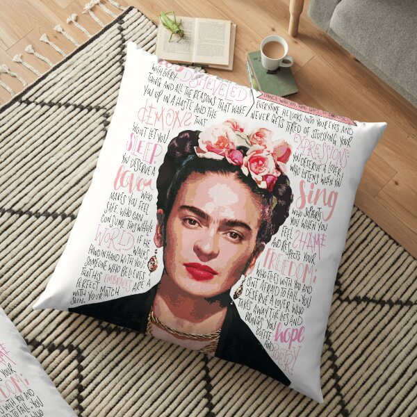 Frida Kahlo Kunstwerk Bodenkissen