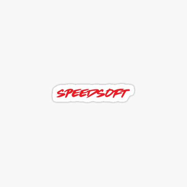 SpeedSoft red by X. Sticker