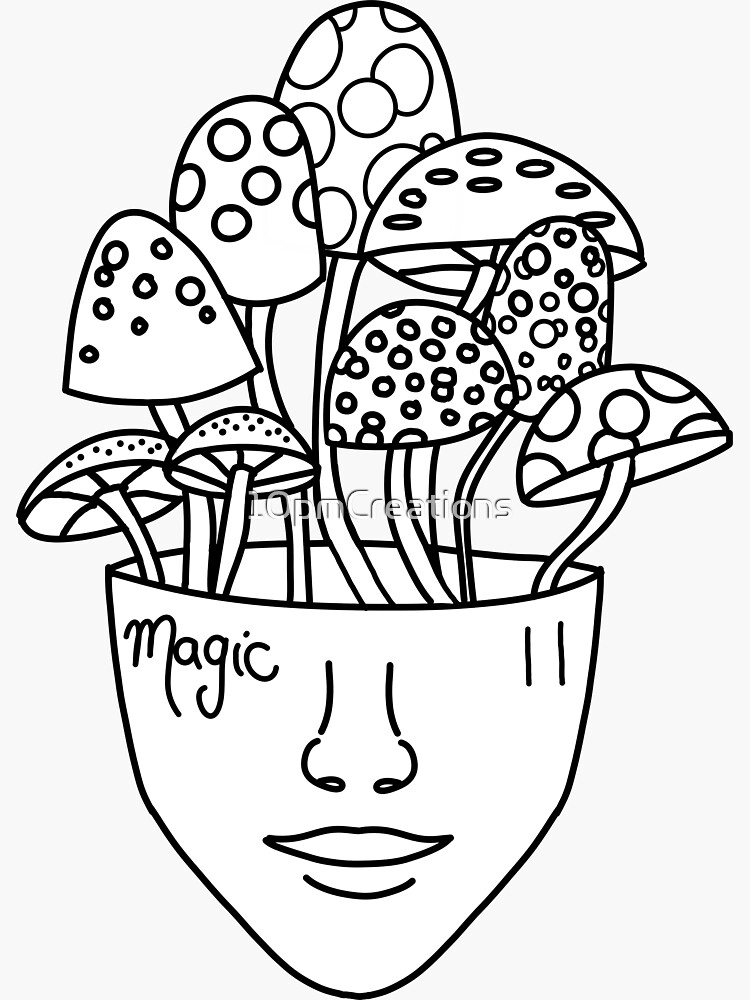 Noir et blanc amoureux des plantes dessin au trait livre de coloriage Sticker