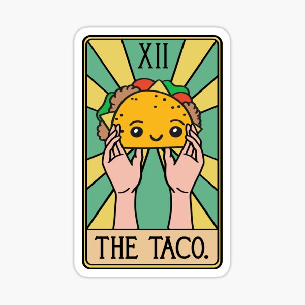 The Taco Tarot Card Sticker - Spiral Circle