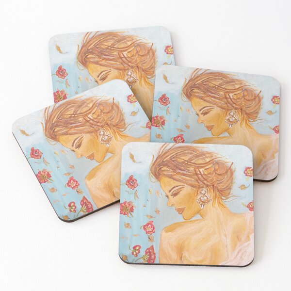 Item preview, Woman in a breeze of flowers. Acrylic on canvas designed and sold by Galeria-S.