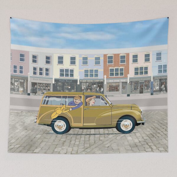 Item preview, Limeflower Morris Minor Traveller and flying Teddy! designed and sold by Bigs66.