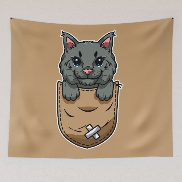 Item preview, Cute Cartoon Cat Pocket designed and sold by Peekonet.