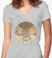 Timelapse Women's Fitted V-Neck T-Shirt