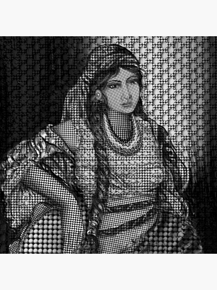 Arab Bedouin Woman in Black and White by FanArtAddict