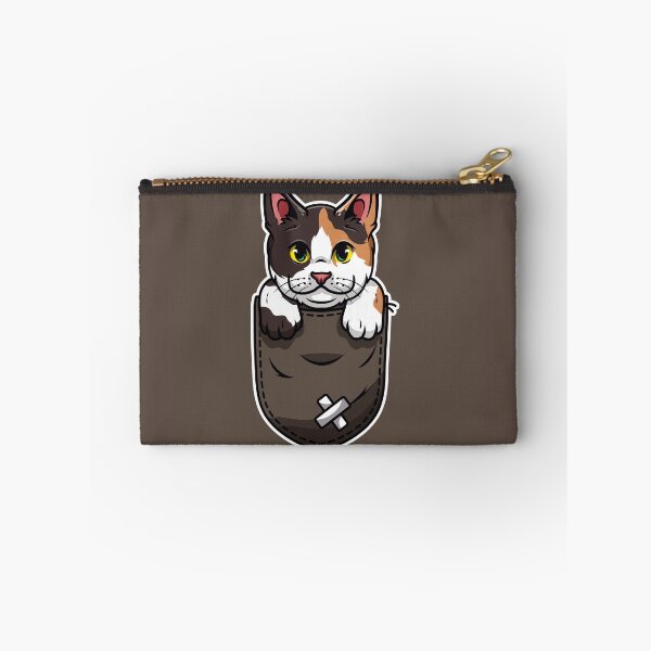 Item preview, Cute Pet Cat Cartoon that Comes Out Pocket Pouch designed and sold by Peekonet.