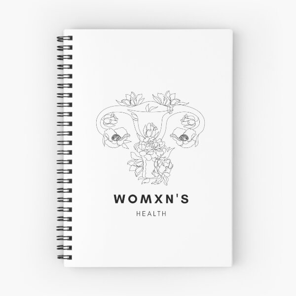 Item preview, WOMXN'S HEALTH - Women's Reproductive Menstrual Health - Ovaries, Fallopian Tubes, One Line Art Floral Uterus designed and sold by endoemmm.