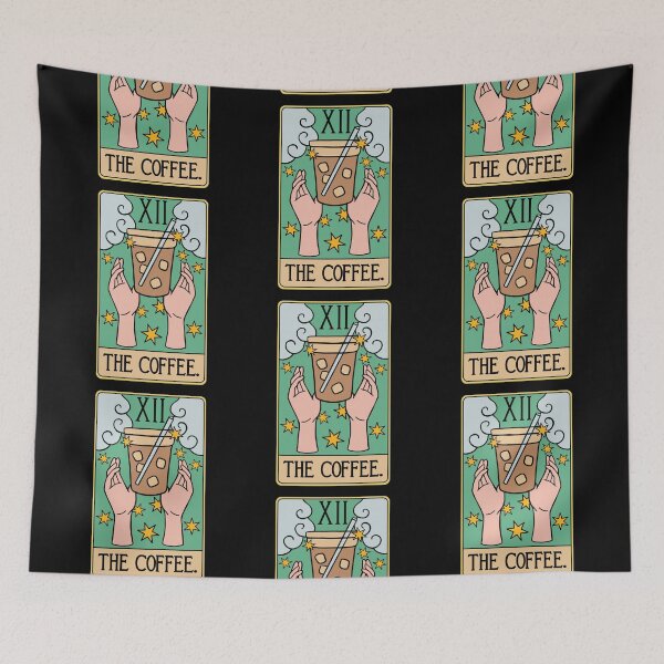 Item preview, Funny Coffee Tarot Card - Caffeine Drink Cappucino Iced Beverage Lover designed and sold by isstgeschichte.