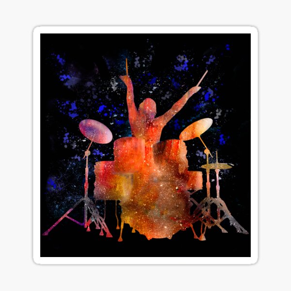 DRUMMING Sticker