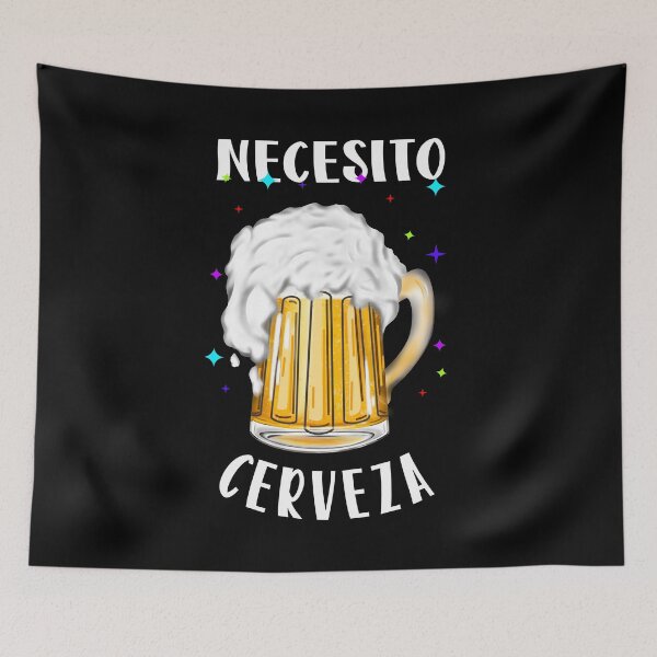Item preview, Necesito Cerveza - Need a Beer, Funny Spanish Beer Quote designed and sold by orangeblue21.