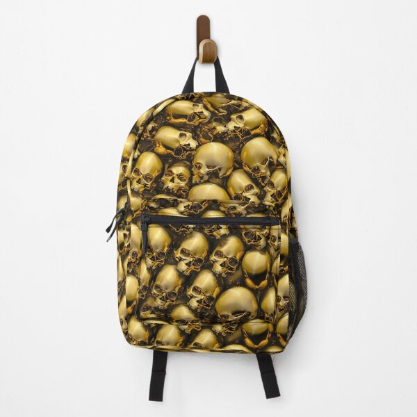 Item preview, Totally Gothic Abstract Skulls Horror Pattern Gold designed and sold by GrandeDuc.
