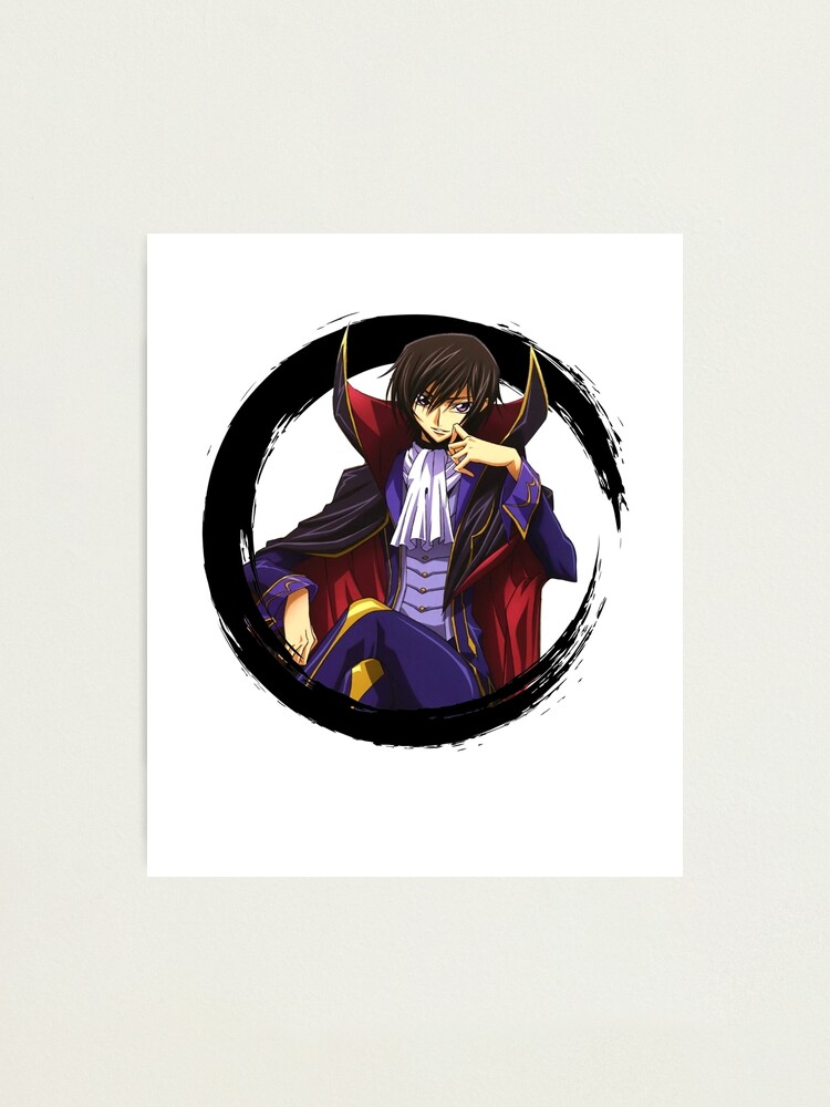 Code Geass Lelouch Of The Rebellion Lelouch Zero Photographic Print For Sale By Anime Dude Redbubble