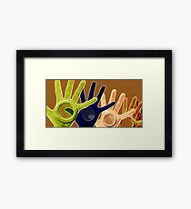 hand holes Framed Print