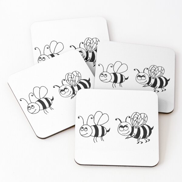 Item preview, Cool Striped Bees. Black and White  Bee. designed and sold by ZheltakovaIana.