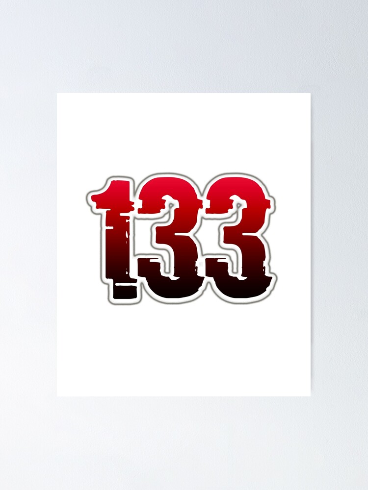 "Creepy Red Number 133" Poster for Sale by creepy-red | Redbubble