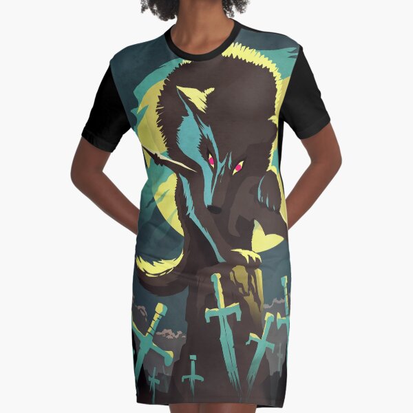 Sif the Great Grey Wolf Graphic T-Shirt Dress
