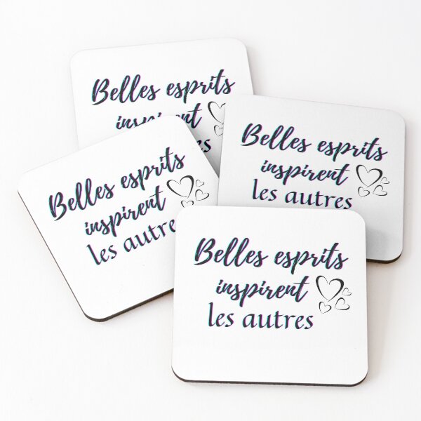 Item preview, Beautiful mind inspire others - popular french quotes theme gifts (black) designed and sold by RebelliousRosee.