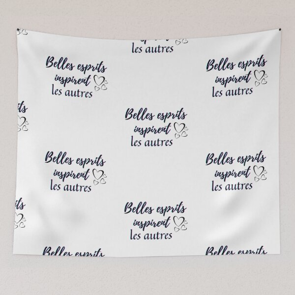 Item preview, Mente hermosa inspira a otros - regalos temáticos de citas populares en francés (negro) designed and sold by RebelliousRosee.