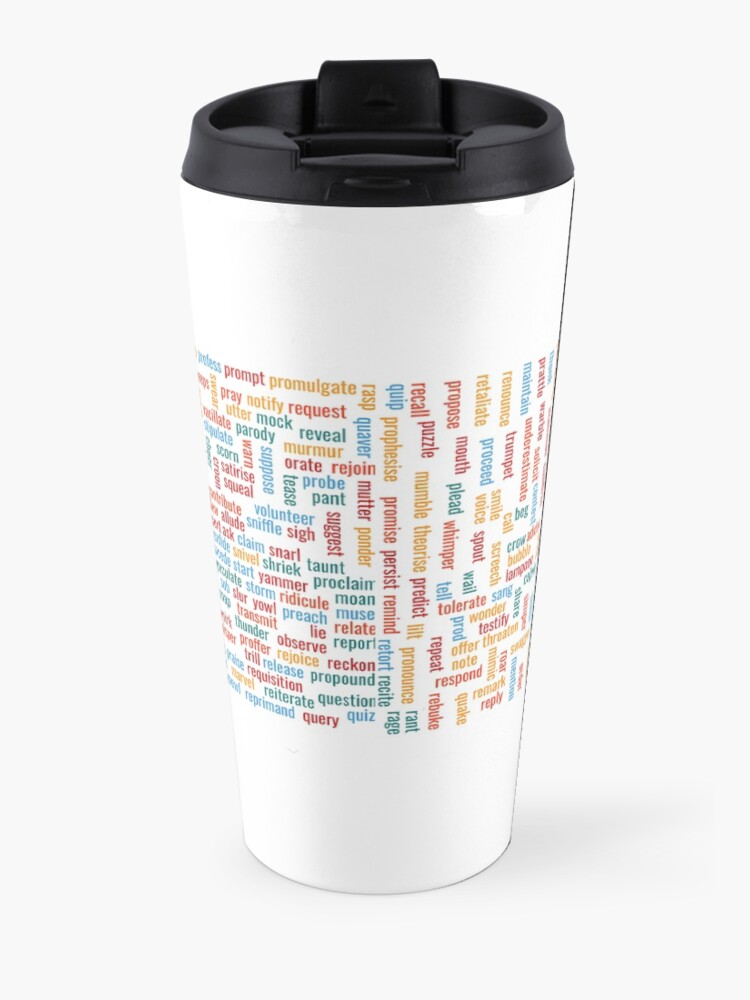 Alternate view of 300+ synonyms for "said" Travel Mug