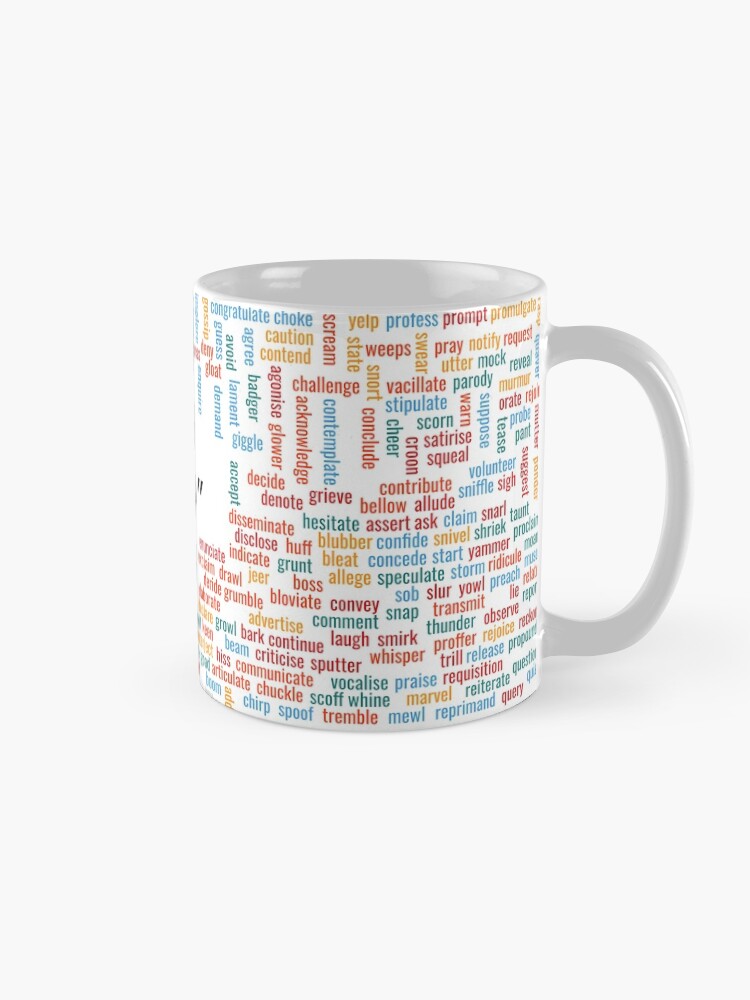Alternate view of 300+ synonyms for "said" Mug