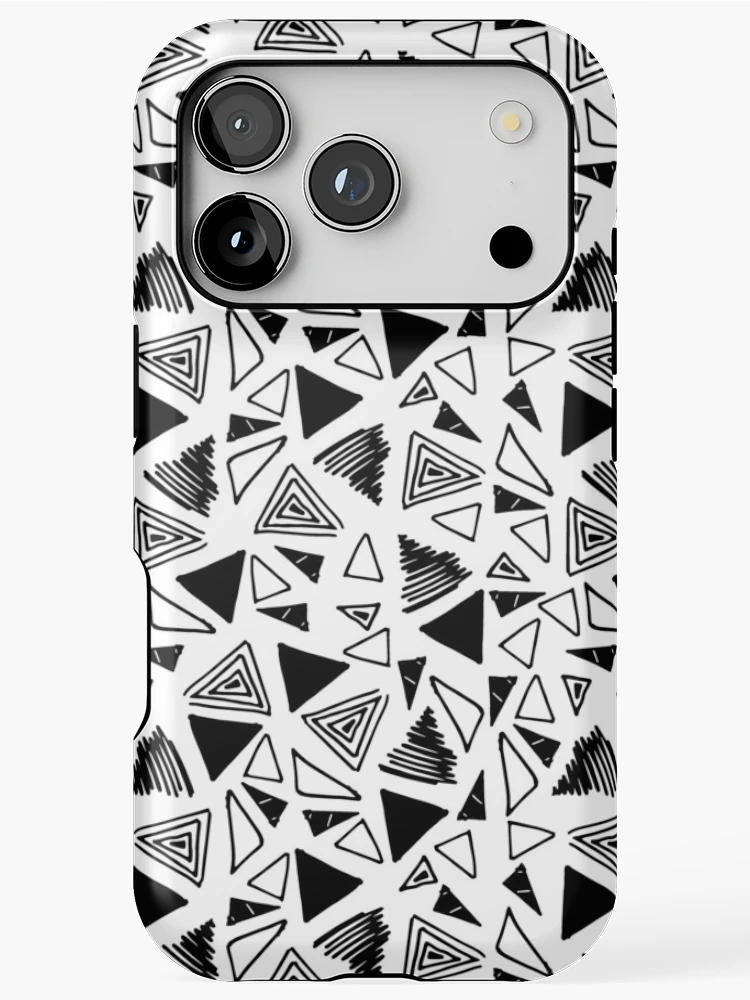 Thumbnail 1 of 4, iPhone Case, Doodle Triangles designed and sold by InkedDesigns.