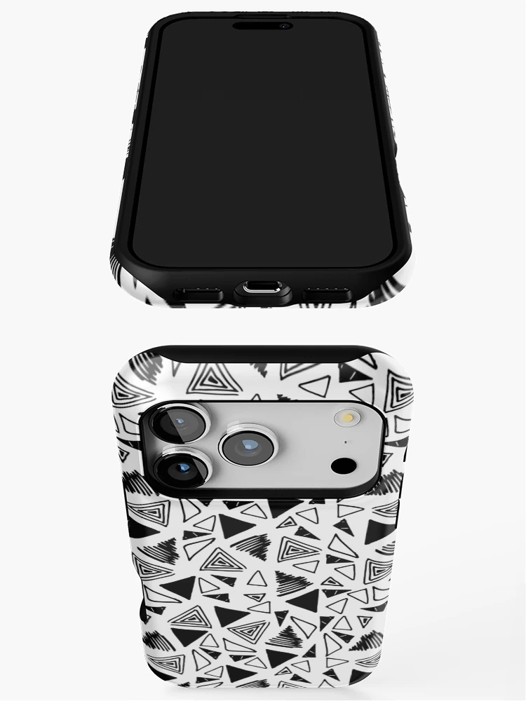 Thumbnail 3 of 4, iPhone Case, Doodle Triangles designed and sold by InkedDesigns.
