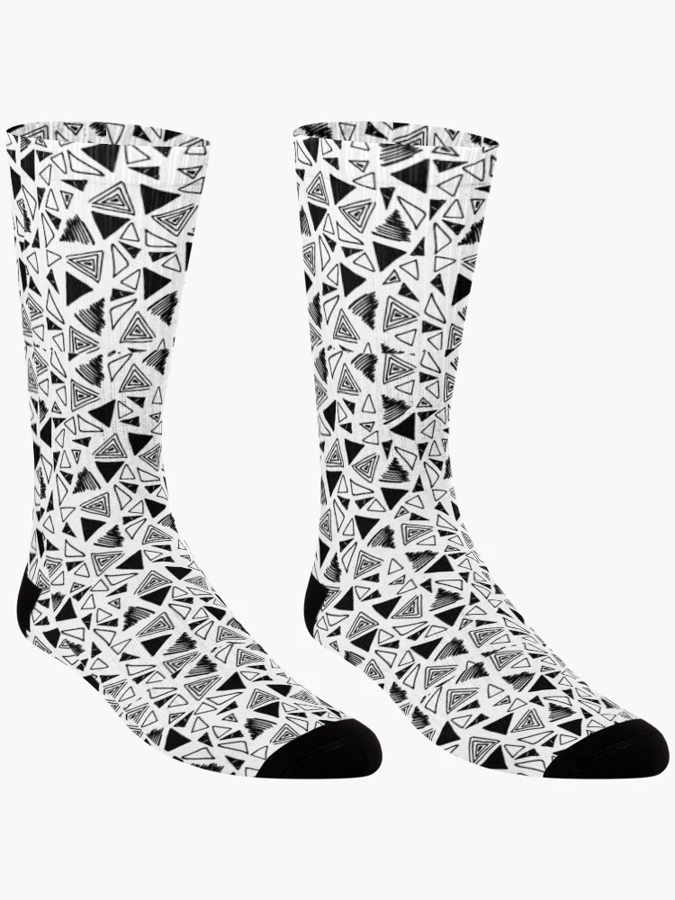 Thumbnail 3 of 5, Socks, Doodle Triangles designed and sold by InkedDesigns.