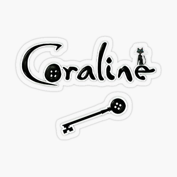 Coraline Style Black Cat Sticker – Hidden Gems Novelty