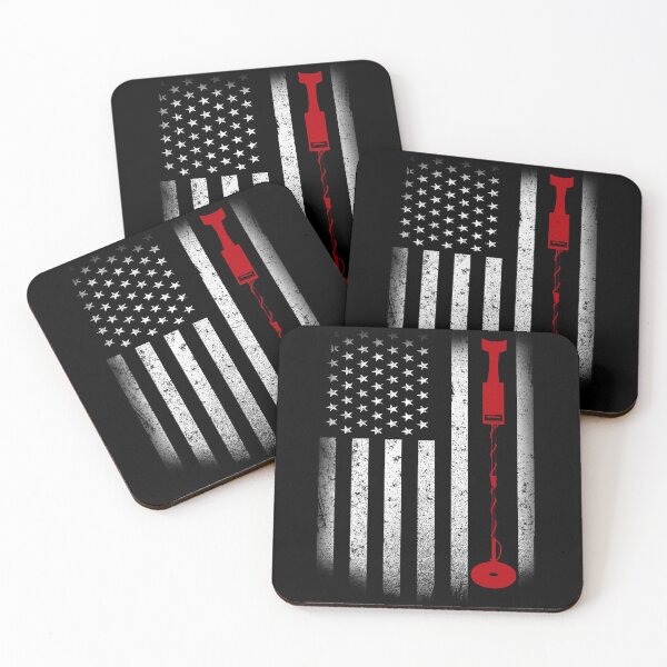 Artikelvorschau, Vintage Distressed American Flag Patriotischer Detektor entworfen und verkauft von Space Art.