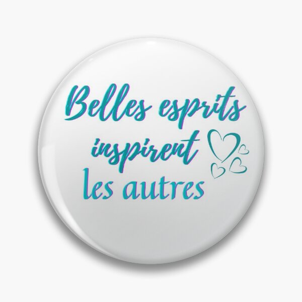 Item preview, Beautiful mind inspire others - popular french quotes theme gifts (in turquoise) designed and sold by RebelliousRosee.