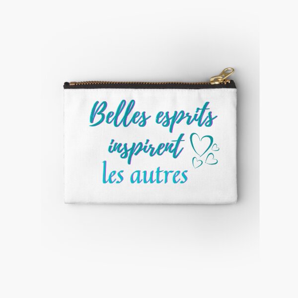 Item preview, Beautiful mind inspire others - popular french quotes theme gifts (in turquoise) designed and sold by RebelliousRosee.