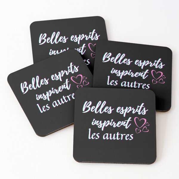 Item preview, Beautiful mind inspire others - popular french quotes theme gifts (in white) designed and sold by RebelliousRosee.