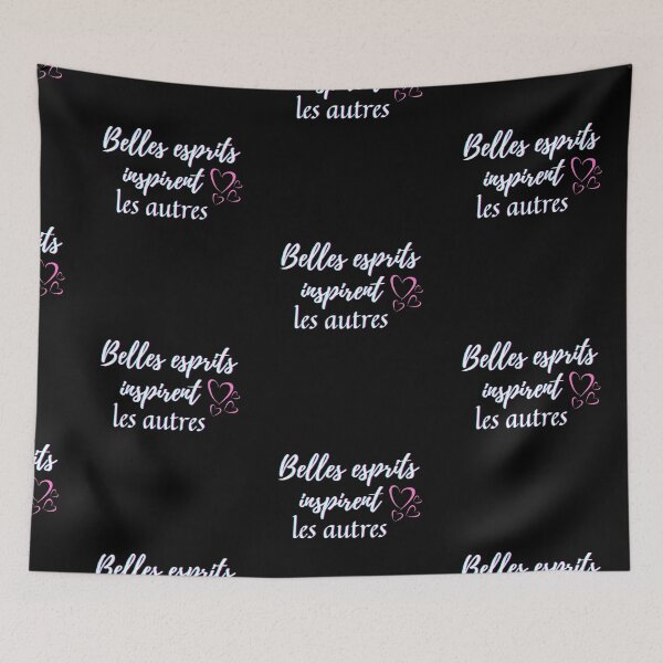 Item preview, Beautiful mind inspire others - popular french quotes theme gifts (in white) designed and sold by RebelliousRosee.