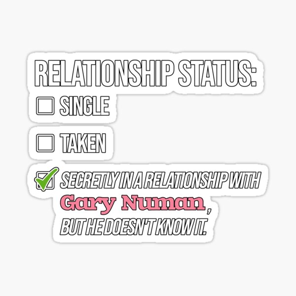 Relationship with Gary Numan Sticker