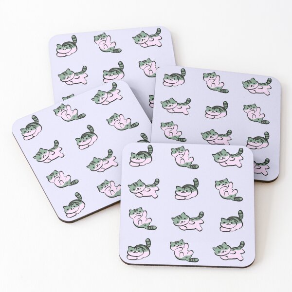 Item preview, I draw seamless pastel pattern of pickles the cat playing designed and sold by RansRoom.