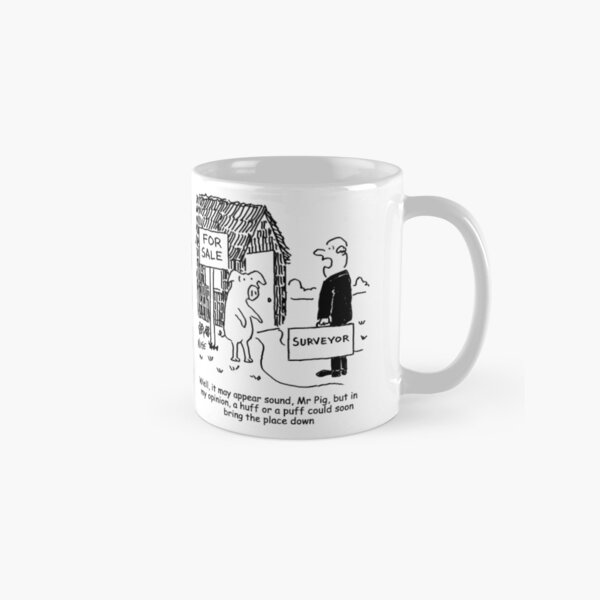 Mr Pig has his house assessed by a surveyor Classic Mug