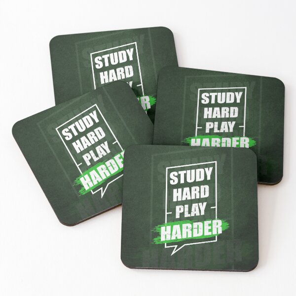 Item preview, Study Hard Play Harder Motivational Quotes Green Version designed and sold by Mr-FluffyTail.