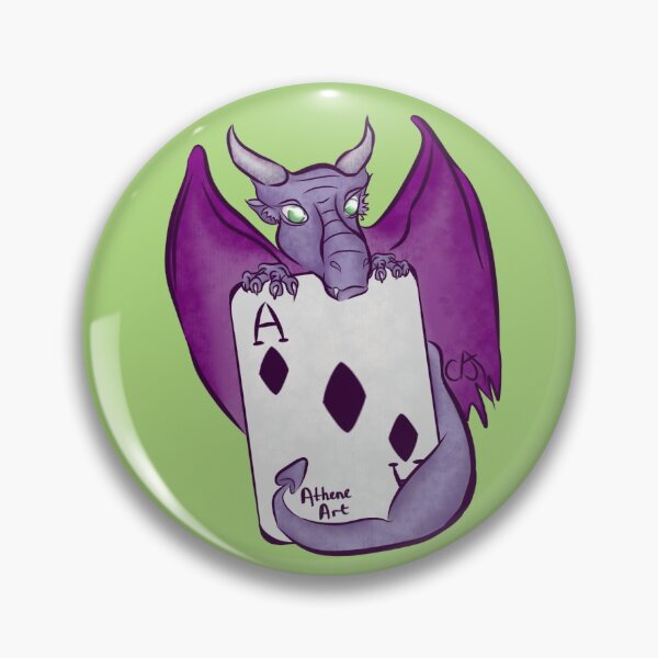 Item preview, Demisexual Pride Subtle Ace of Diamonds Dragon designed and sold by athene-art.