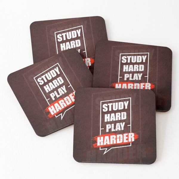 Item preview, Study Hard Play Harder Motivational Quotes Red Version designed and sold by Mr-FluffyTail.