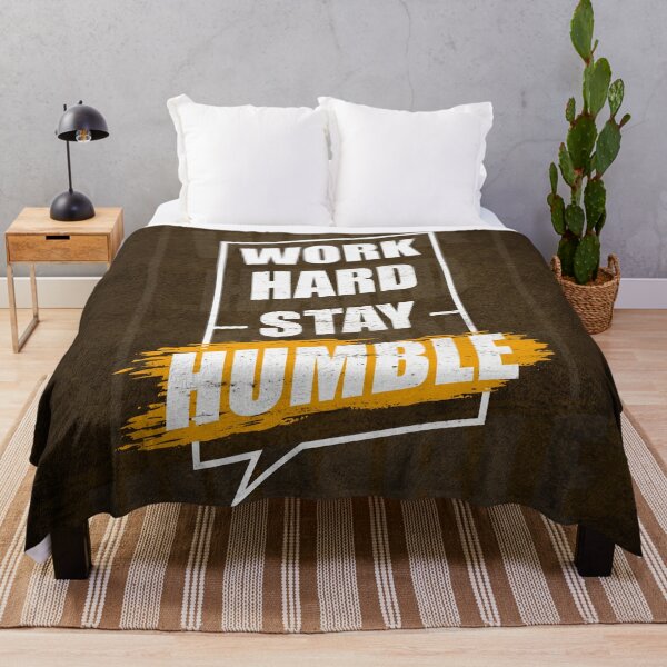 Item preview, Work Hard Stay Humble Motivational Quotes Yellow Version designed and sold by Mr-FluffyTail.
